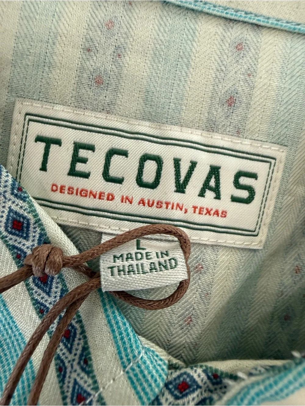 Tecovas Pearl Snap Button Up Shirt Large NWT - Picture 2 of 3